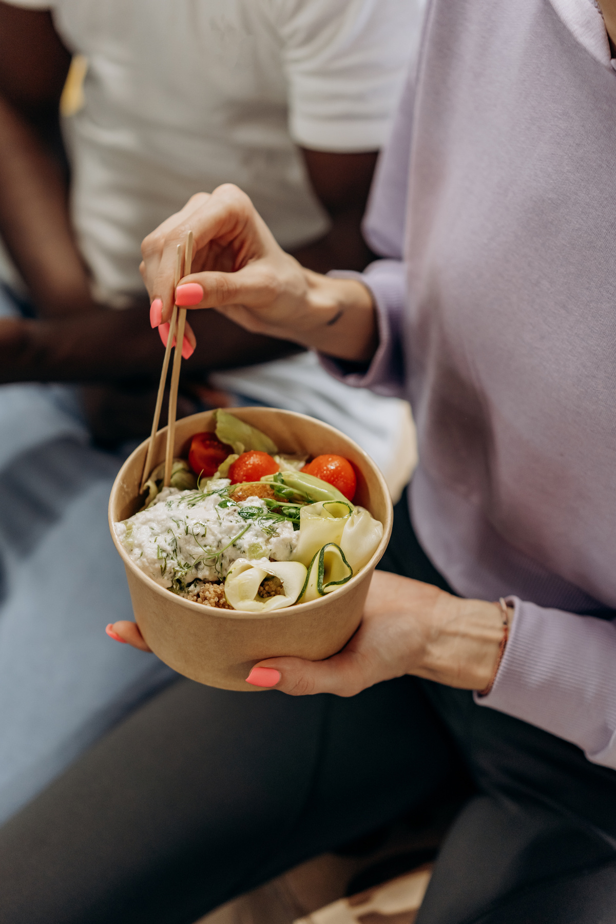 Woman Eating Healthy Food